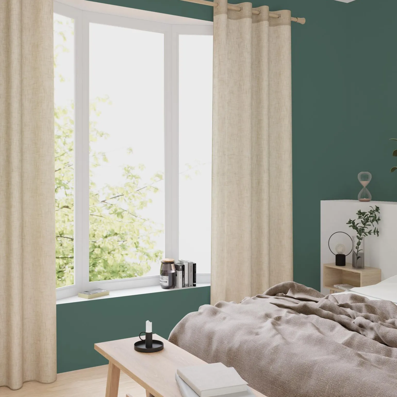 Rideau ALAN coloris naturel 140 x 260 cm - 4MURS