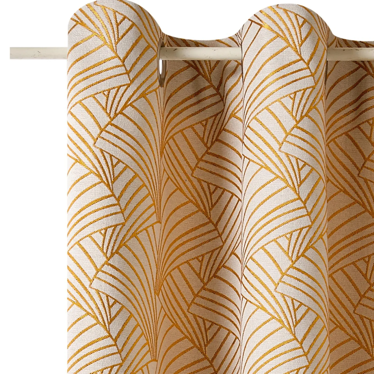 Rideau ARDECCO coloris jaune moutarde 135 x 250 cm - 4MURS