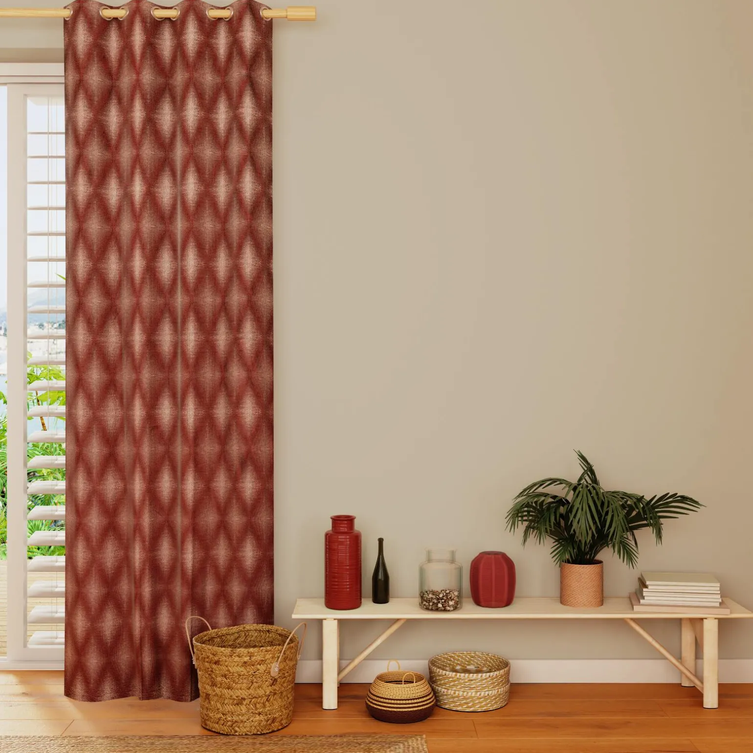 Rideau ASSELA coloris écorce 140 x 260 cm - 4MURS