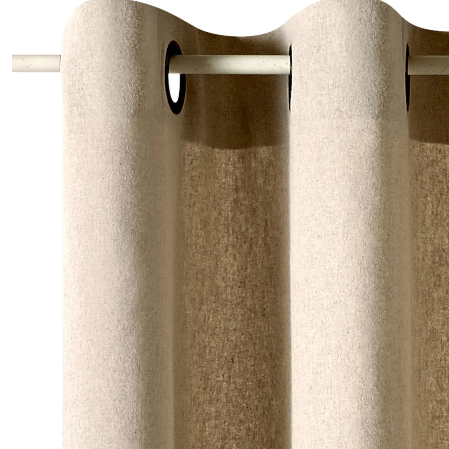 Rideau BRUSH coloris beige 135 x 240 cm - 4MURS