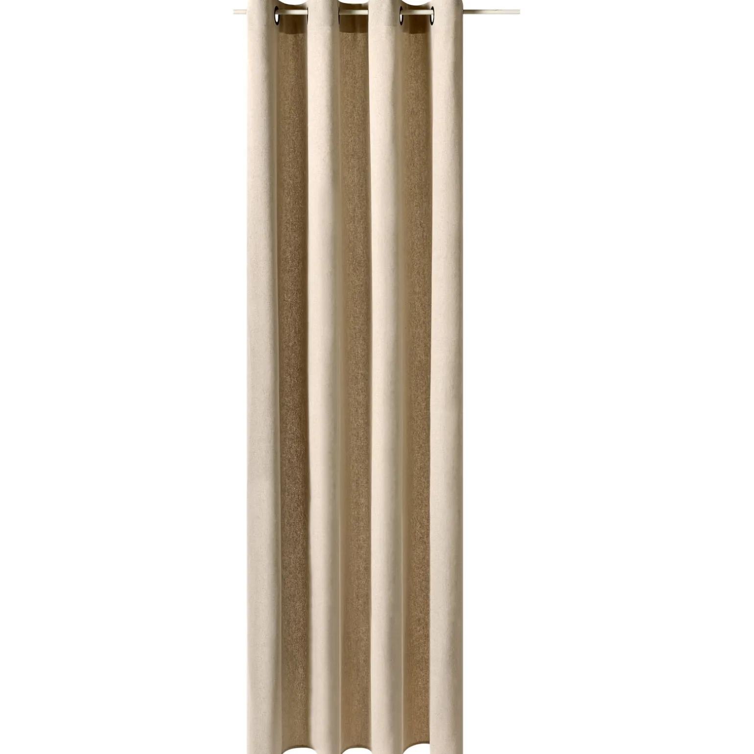 Rideau BRUSH coloris beige 135 x 240 cm - 4MURS