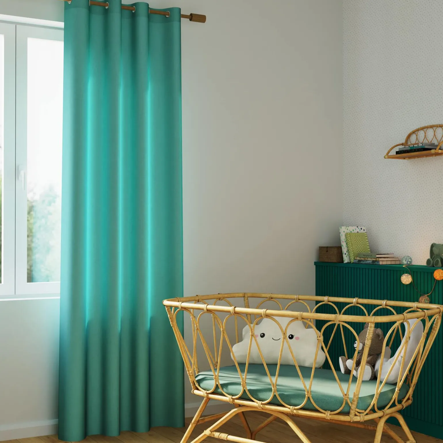 Rideau COTOON coloris menthol 140 x 240 cm - 4MURS