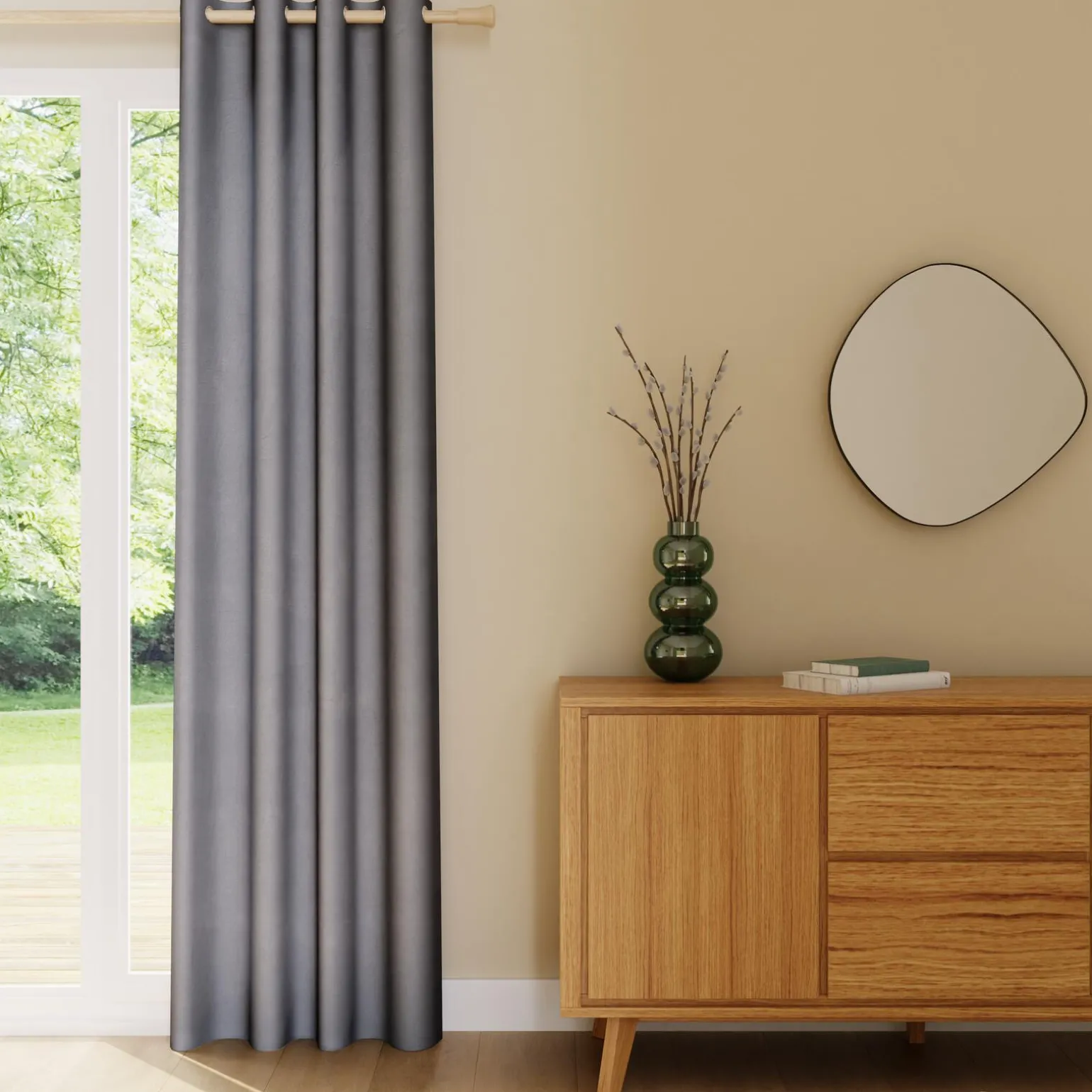 Rideau ELISUS coloris gris 135 x 245 cm - 4MURS
