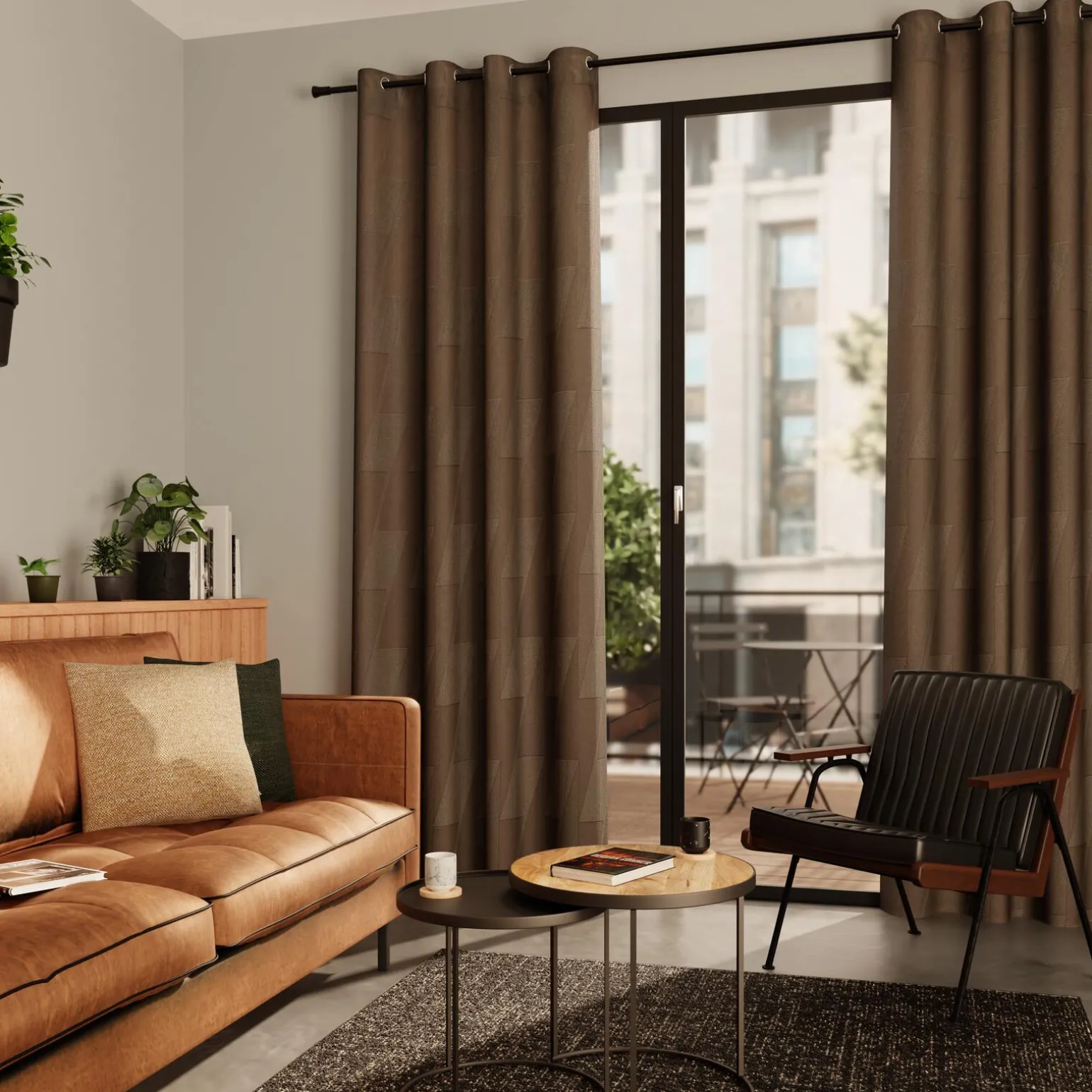 Rideau ENEE coloris taupe 140 x 260 cm - 4MURS