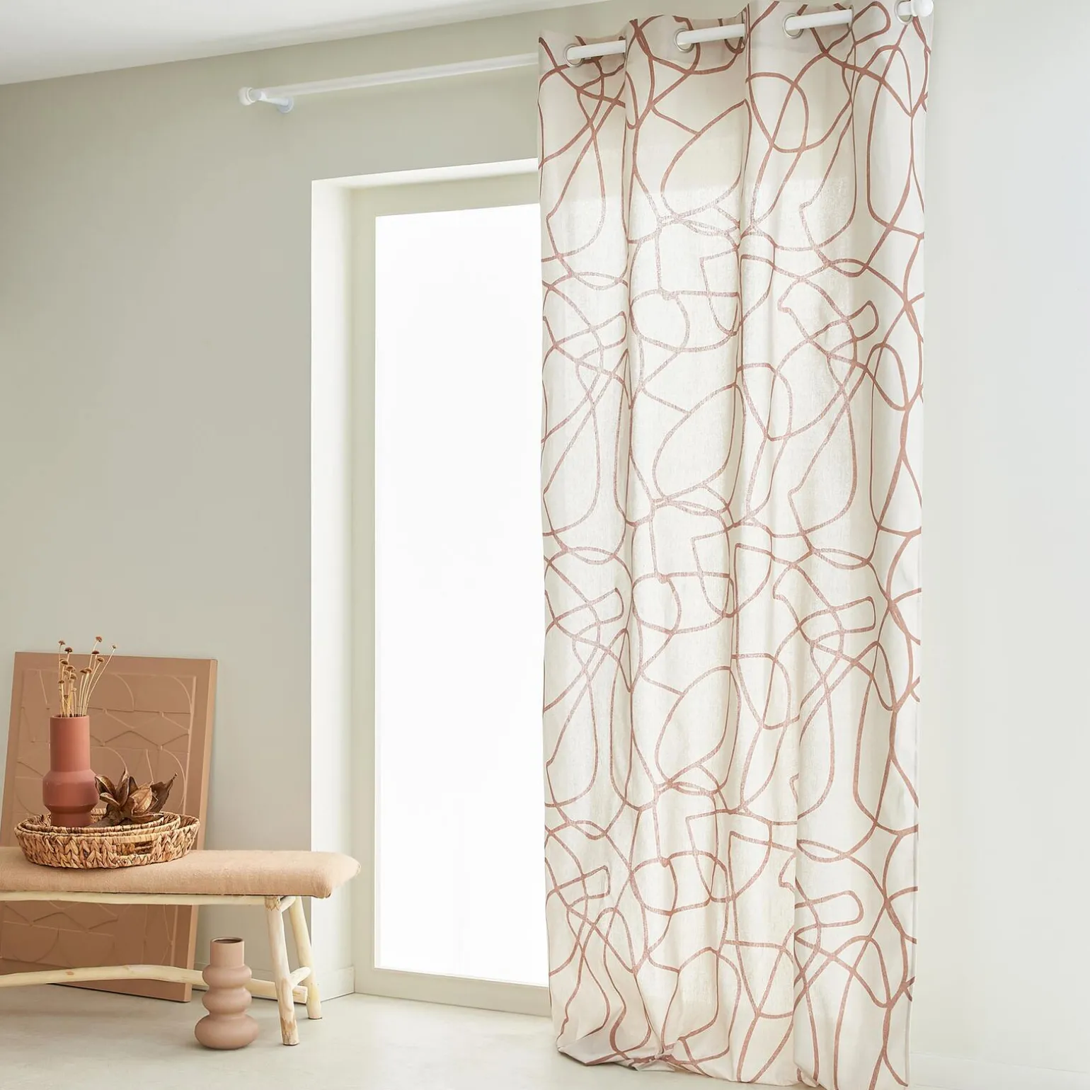 Rideau ENNE coloris terracotta 135 x 260 cm - 4MURS