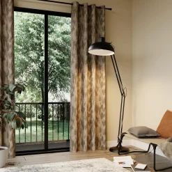 Rideau ERWANN coloris camel chiné noir 140 x 260 cm - 4MURS