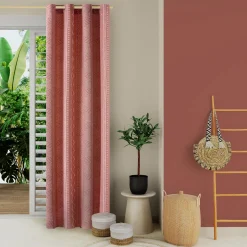 Rideau ESSAOUIRA coloris terracotta 140 x 260 cm - 4MURS