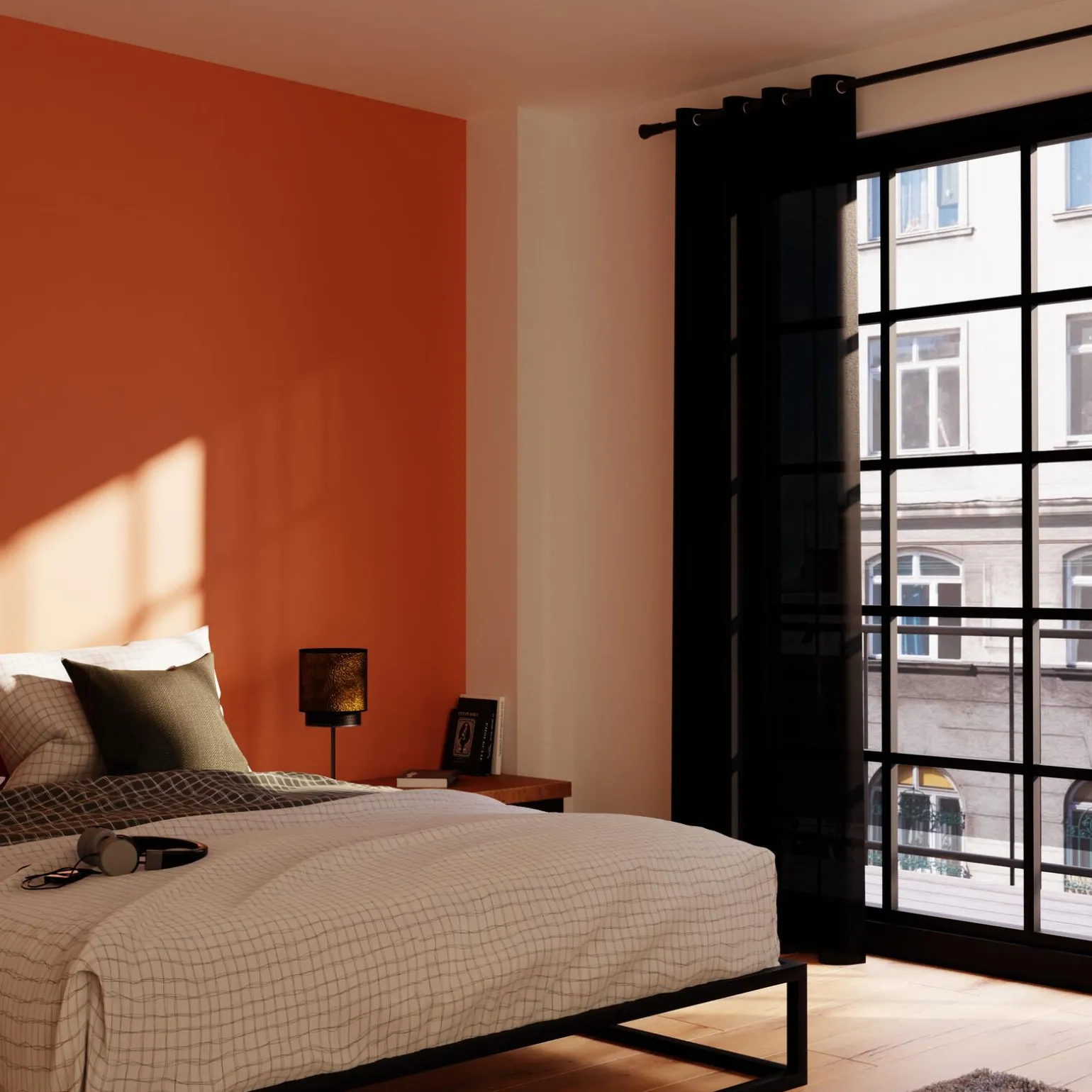 Rideau ESSENTIAL coloris noir 140 x 240 cm - 4MURS