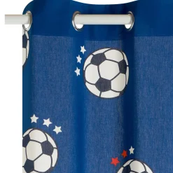 Rideau FOOT FAN coloris bleu 140 x 250 cm - 4MURS