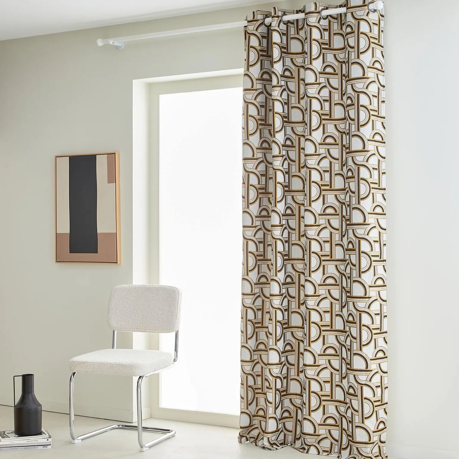 Rideau GRAND PRIX coloris ocre 135 x 240 cm - 4MURS