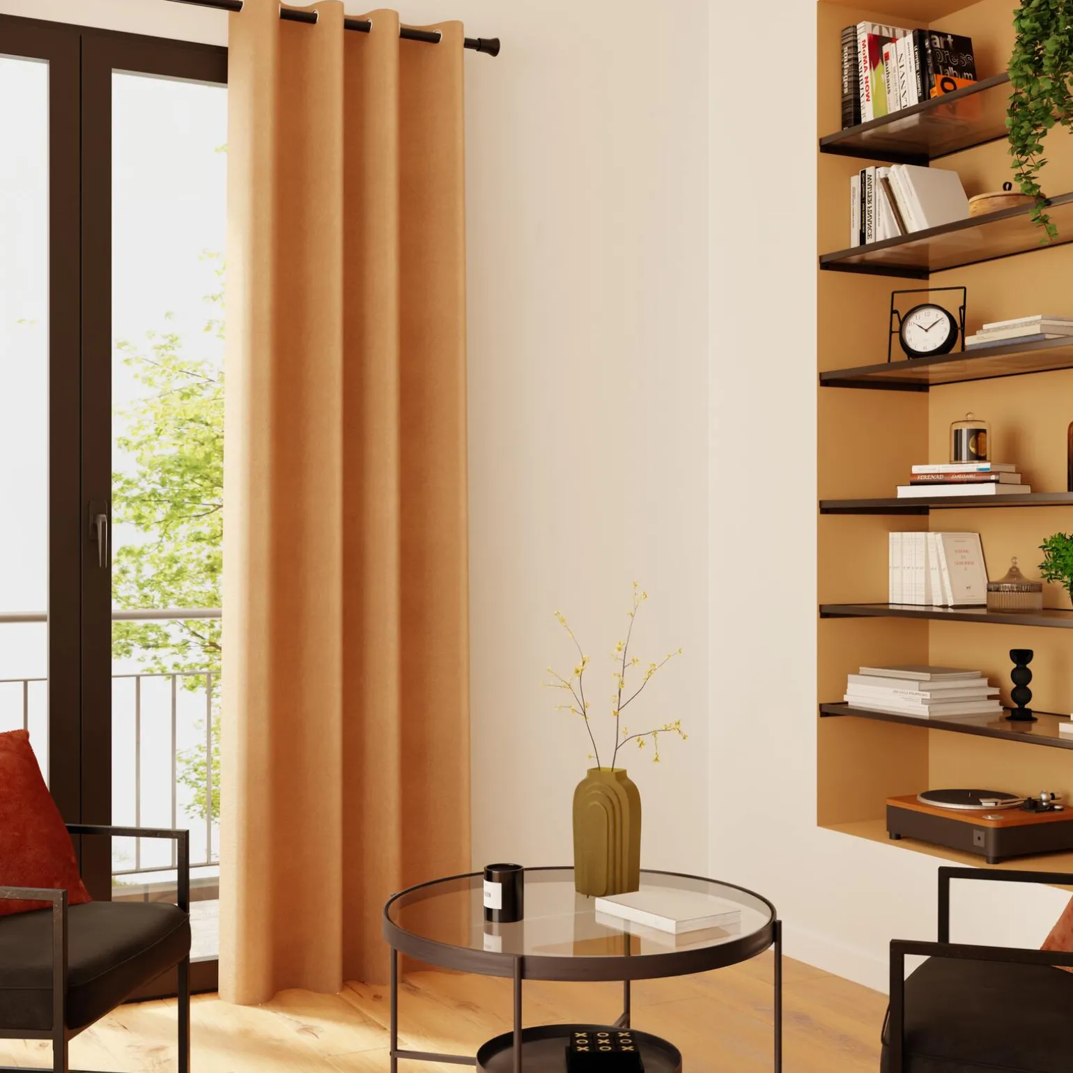 Rideau GRAZIA coloris camel 140 x 240 cm - 4MURS