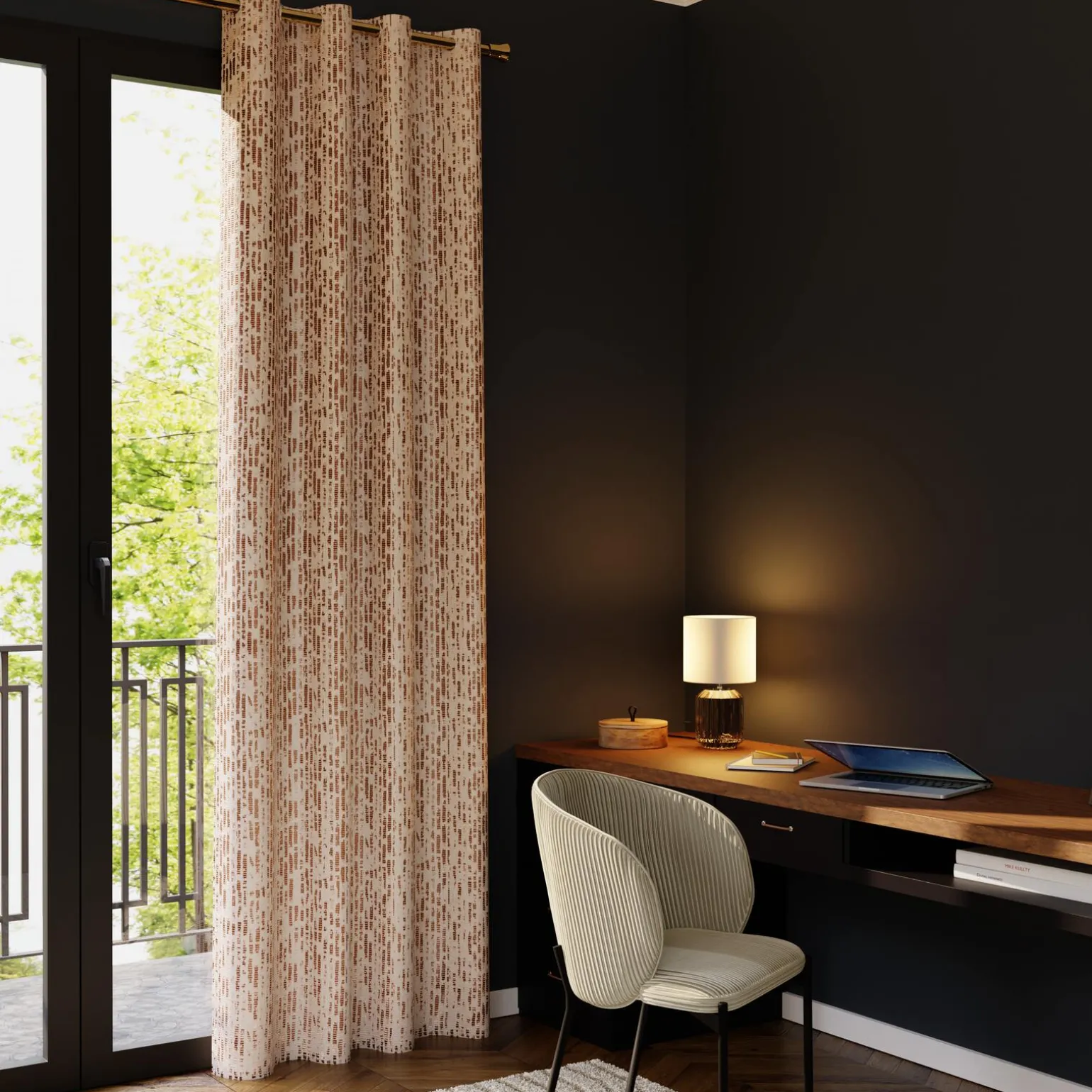Rideau JHANES coloris mordoré 140 x 260 cm - 4MURS