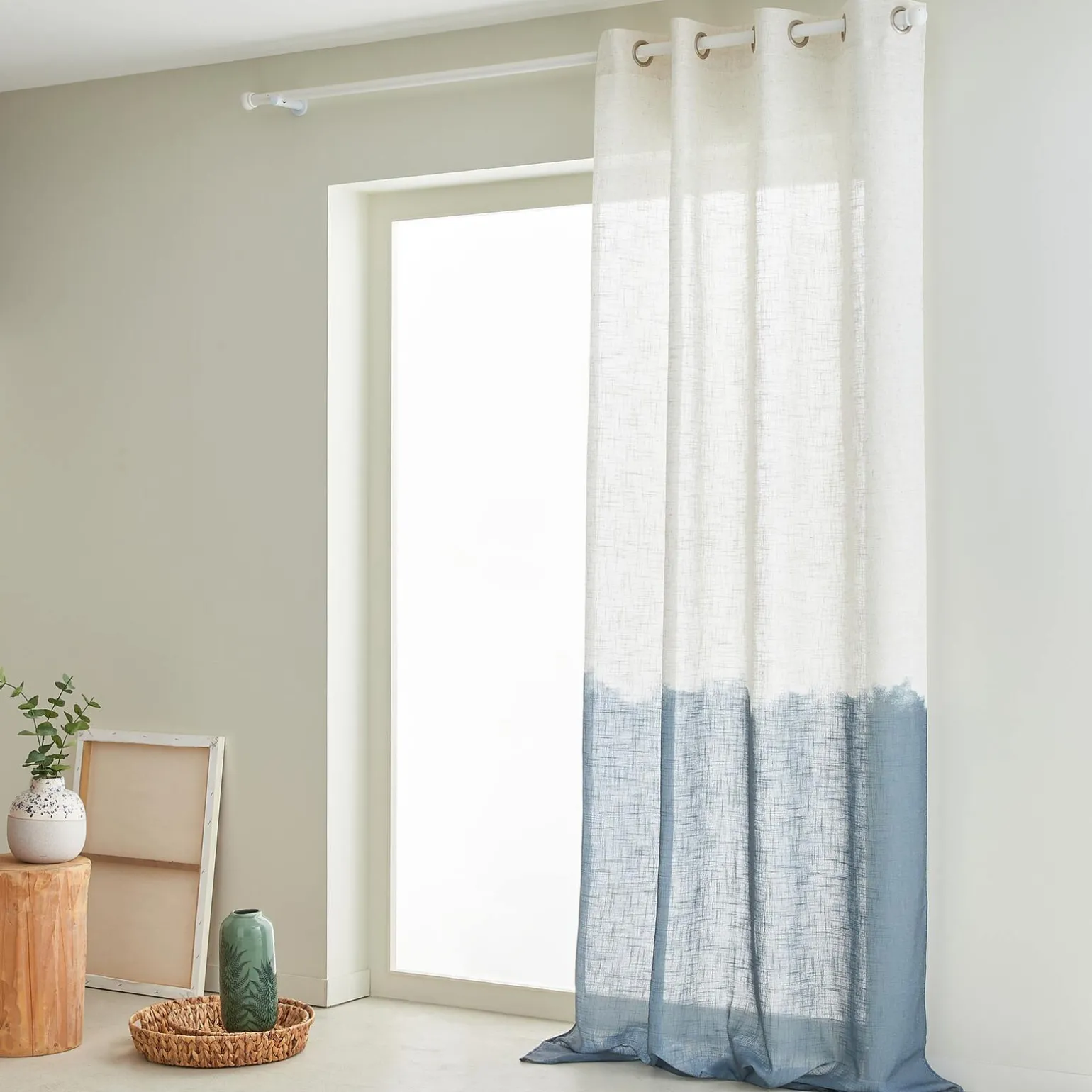Rideau KEA coloris bleu grisé 140 x 260 cm - 4MURS