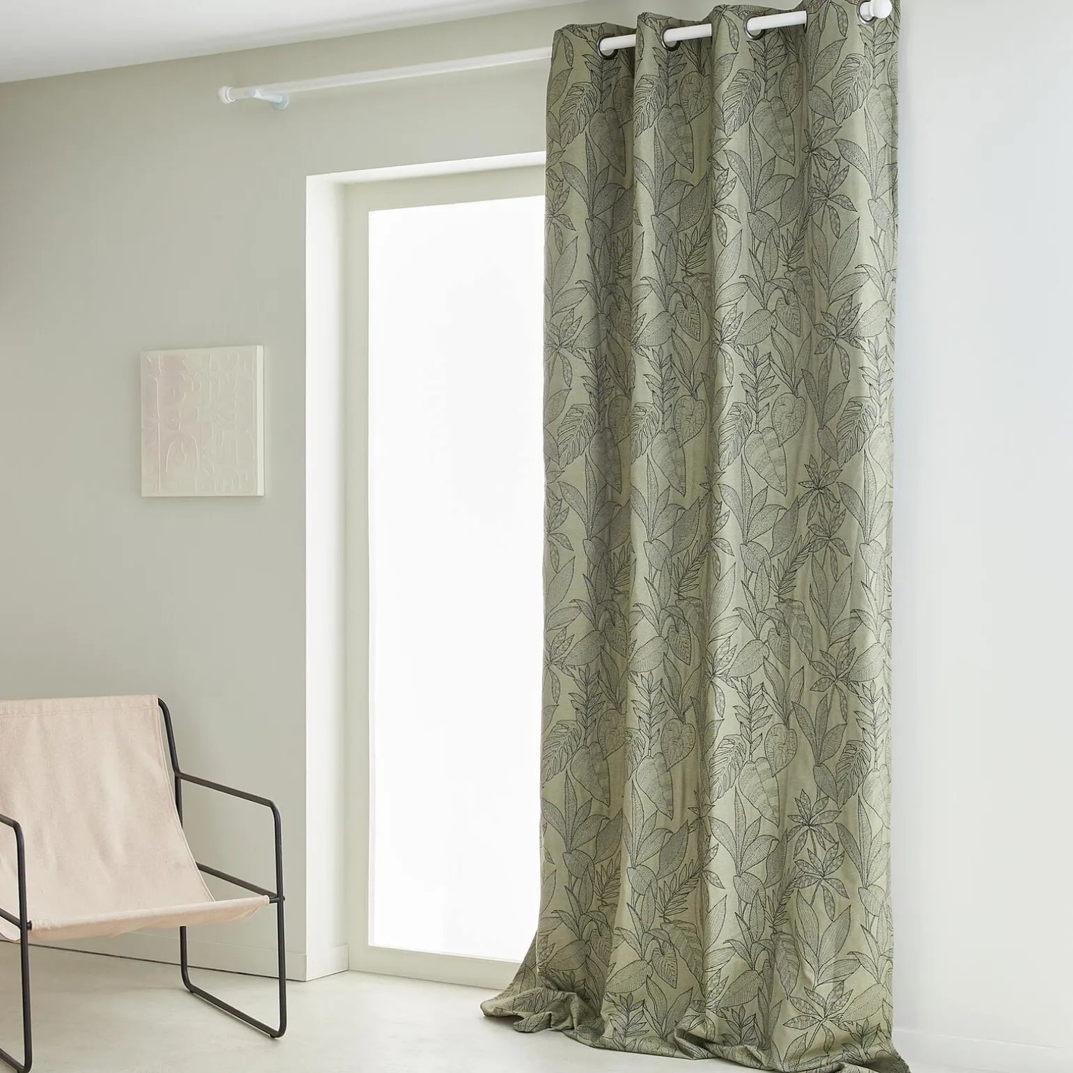 Rideau KERALA coloris vert olive 140 x 260 cm - 4MURS