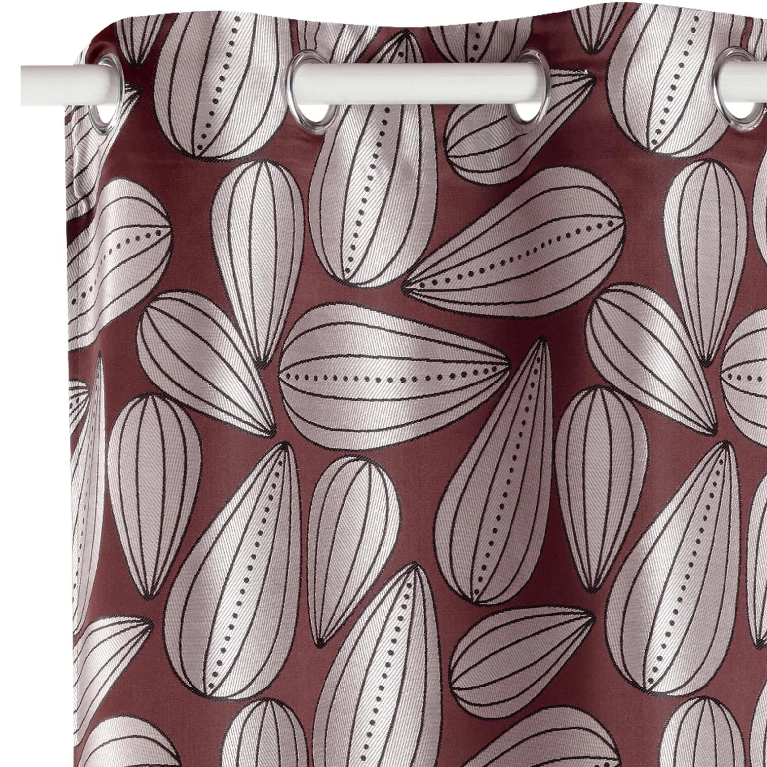 Rideau KOPEE coloris marsala 140 x 260 cm - 4MURS