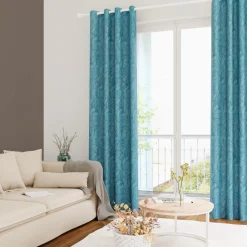 Rideau MACAPA coloris bleu jean 140 x 260 cm - 4MURS