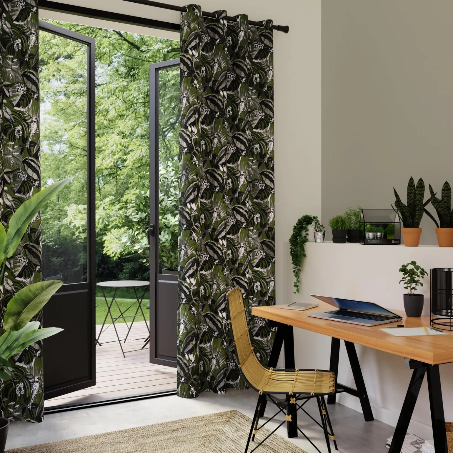 Rideau MADAGASCAR coloris amande 140 x 260 cm - 4MURS