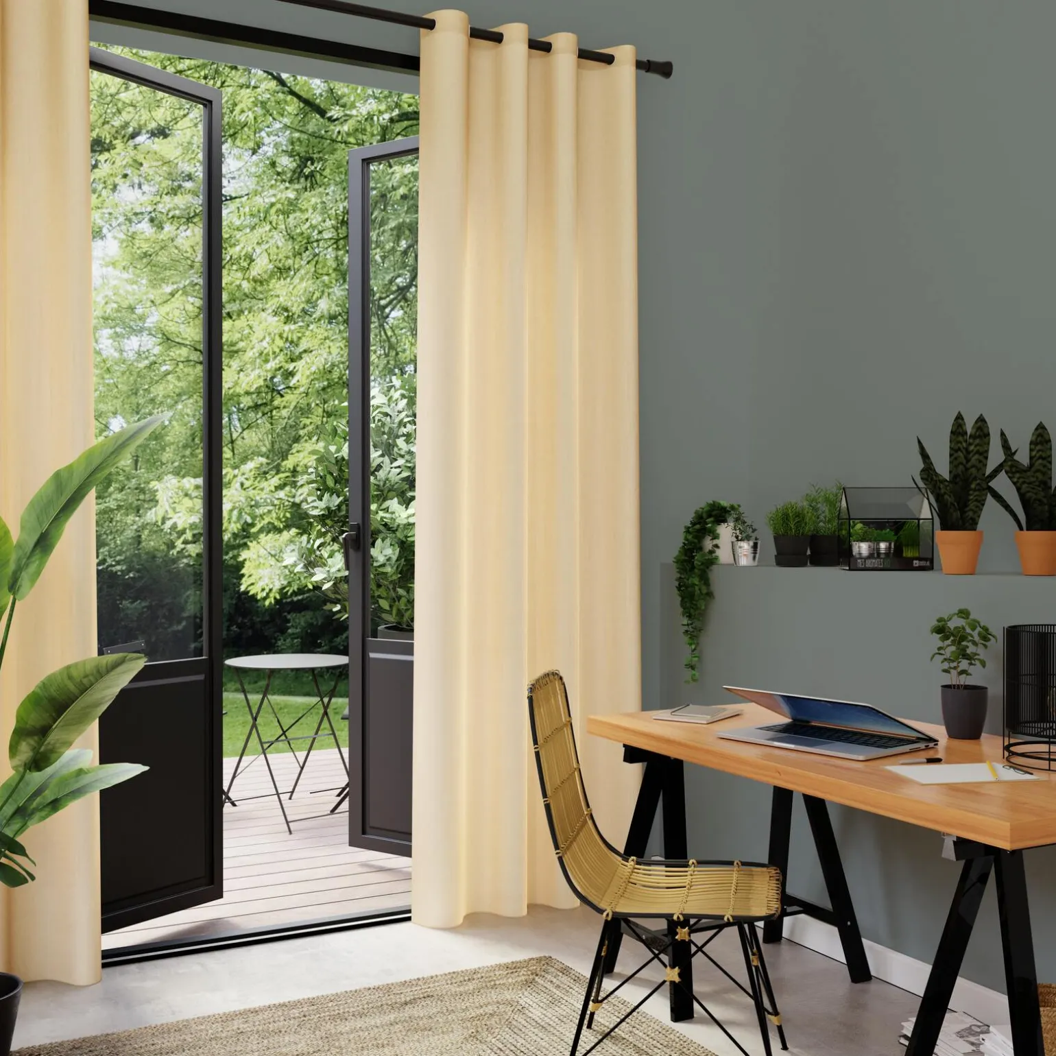 Rideau MARENGA coloris sable 140 x 260 cm - 4MURS