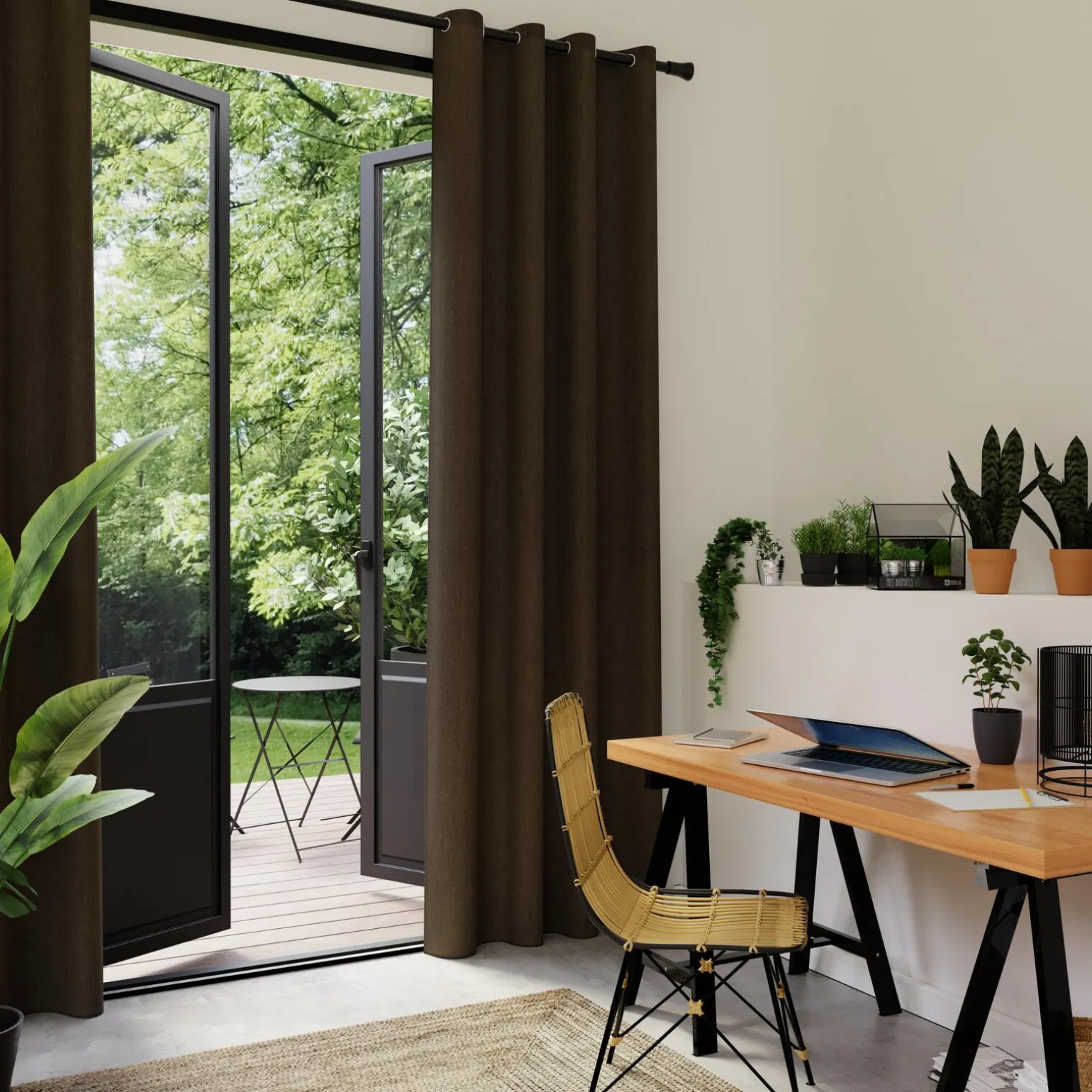 Rideau MARENGA coloris sisal 140 x 260 cm - 4MURS