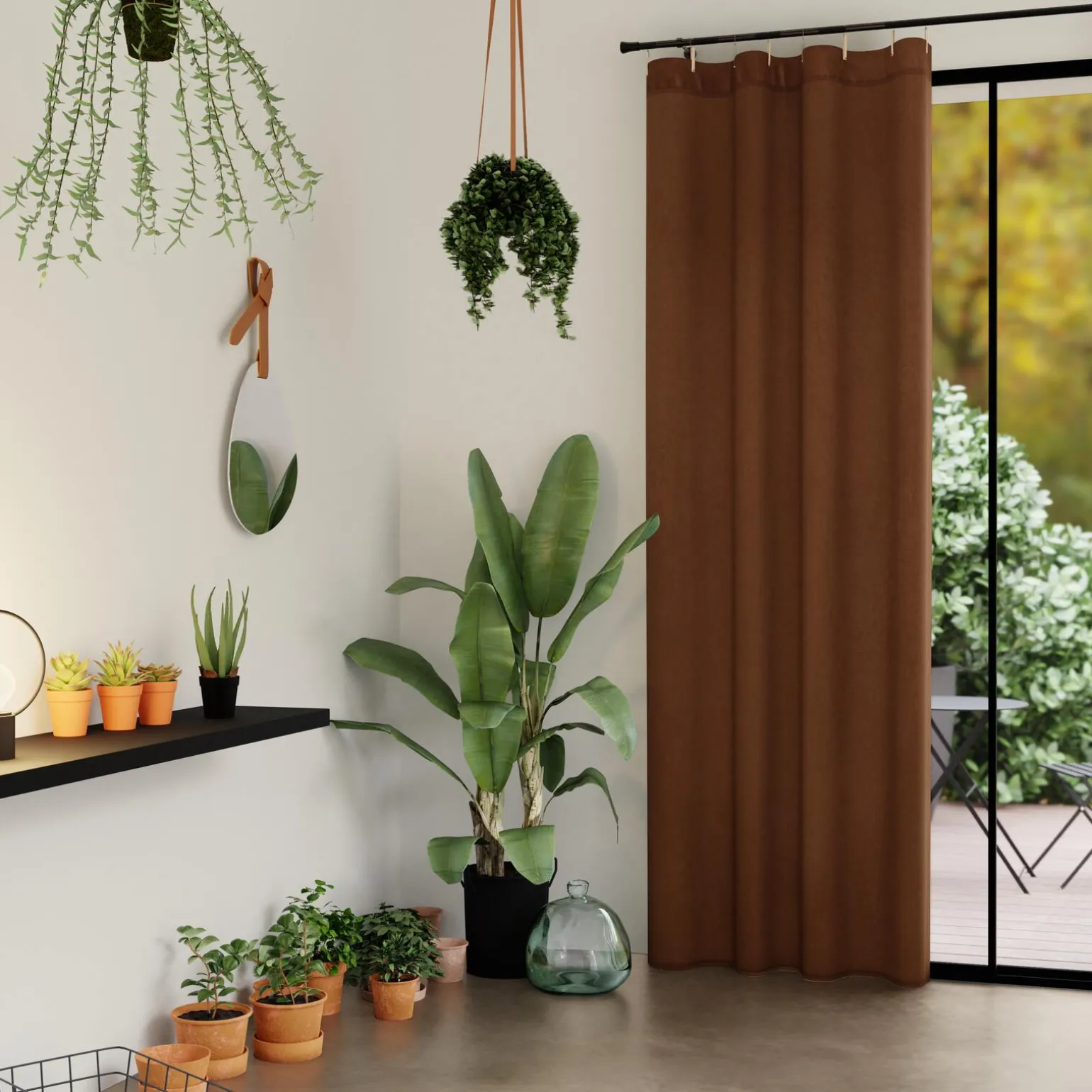 Rideau MOODY coloris brun 140 x 260 cm - 4MURS