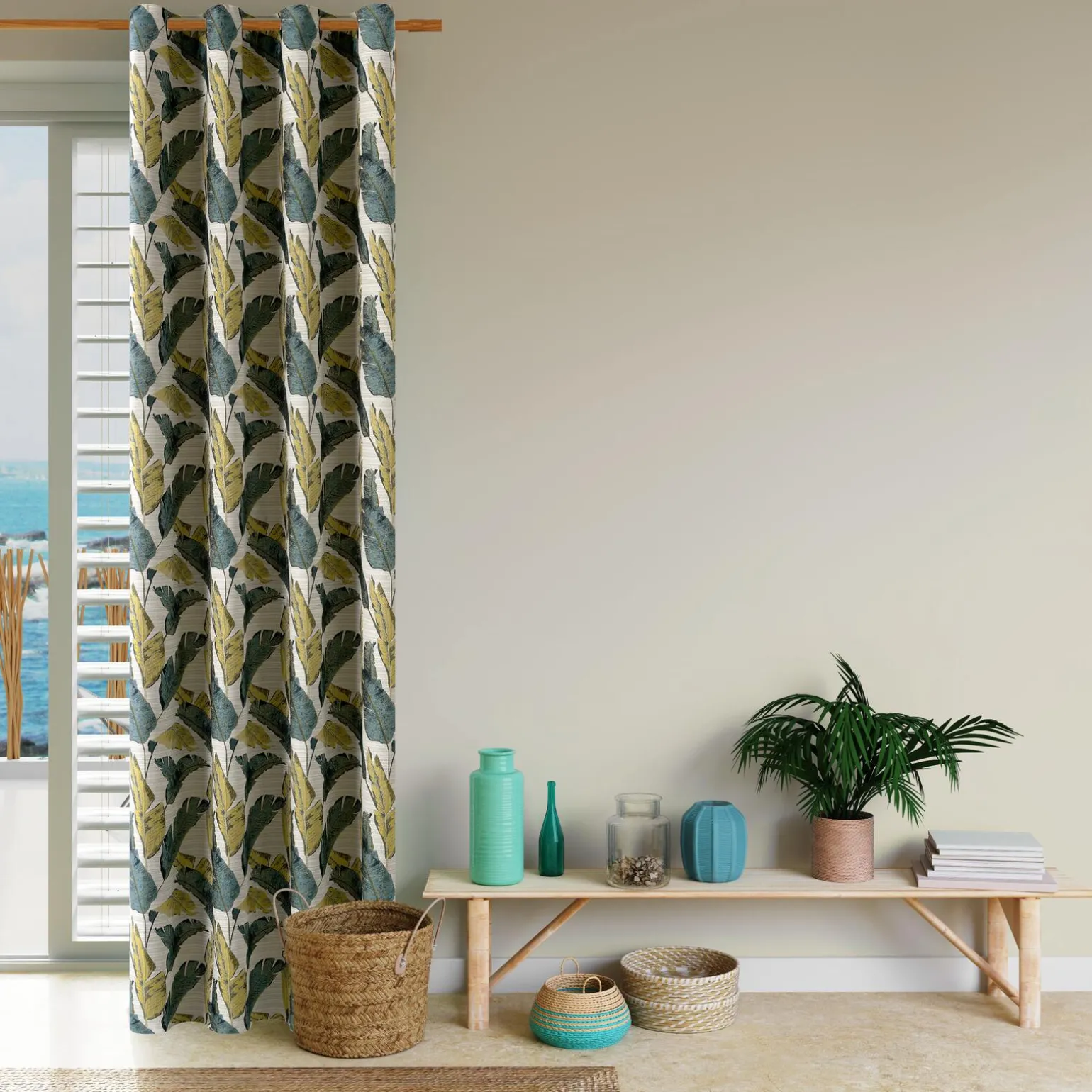 Rideau PEACOK coloris vert 135 x 240 cm - 4MURS