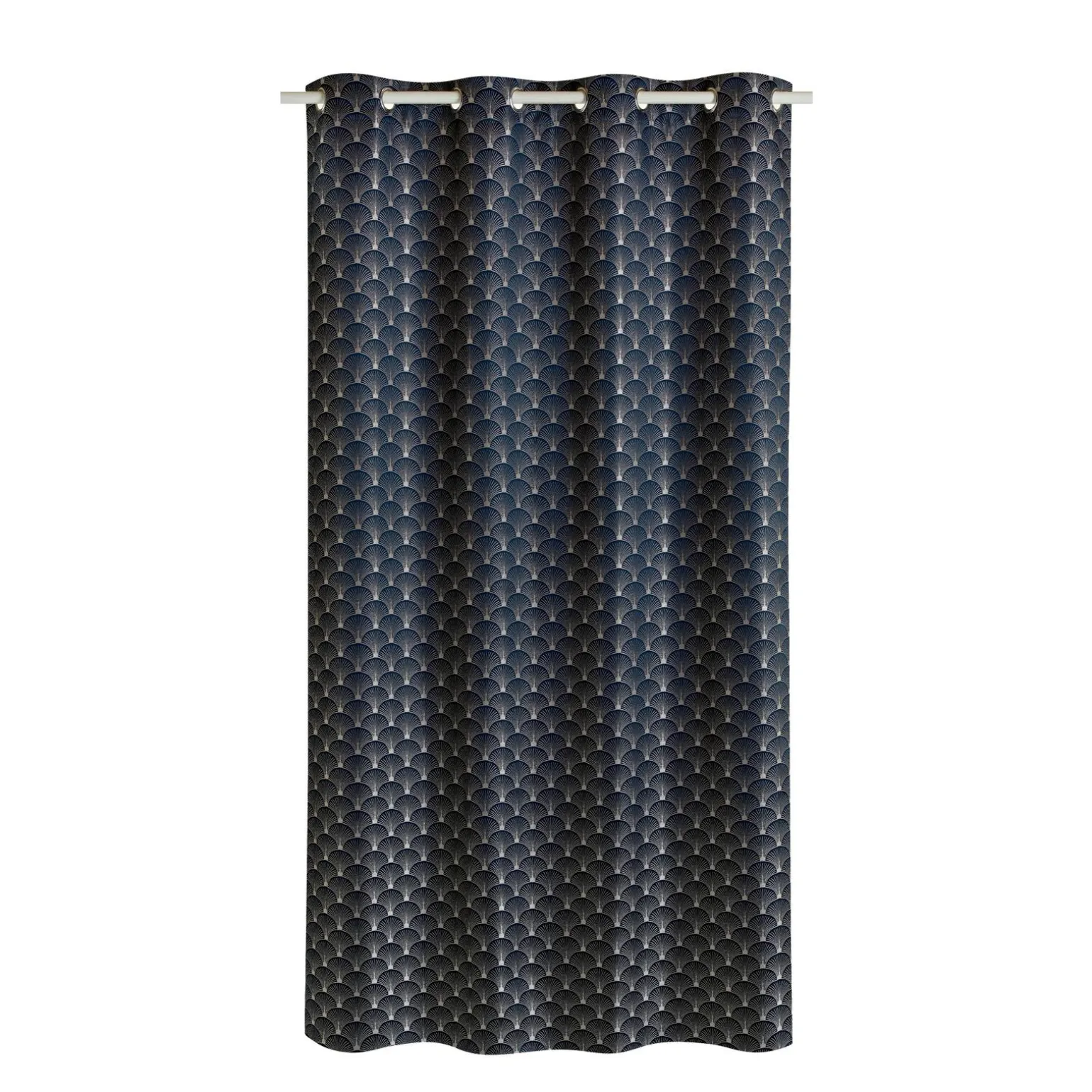 Rideau SCHIAPARELLI coloris bleu nuit 140 x 240 cm - 4MURS