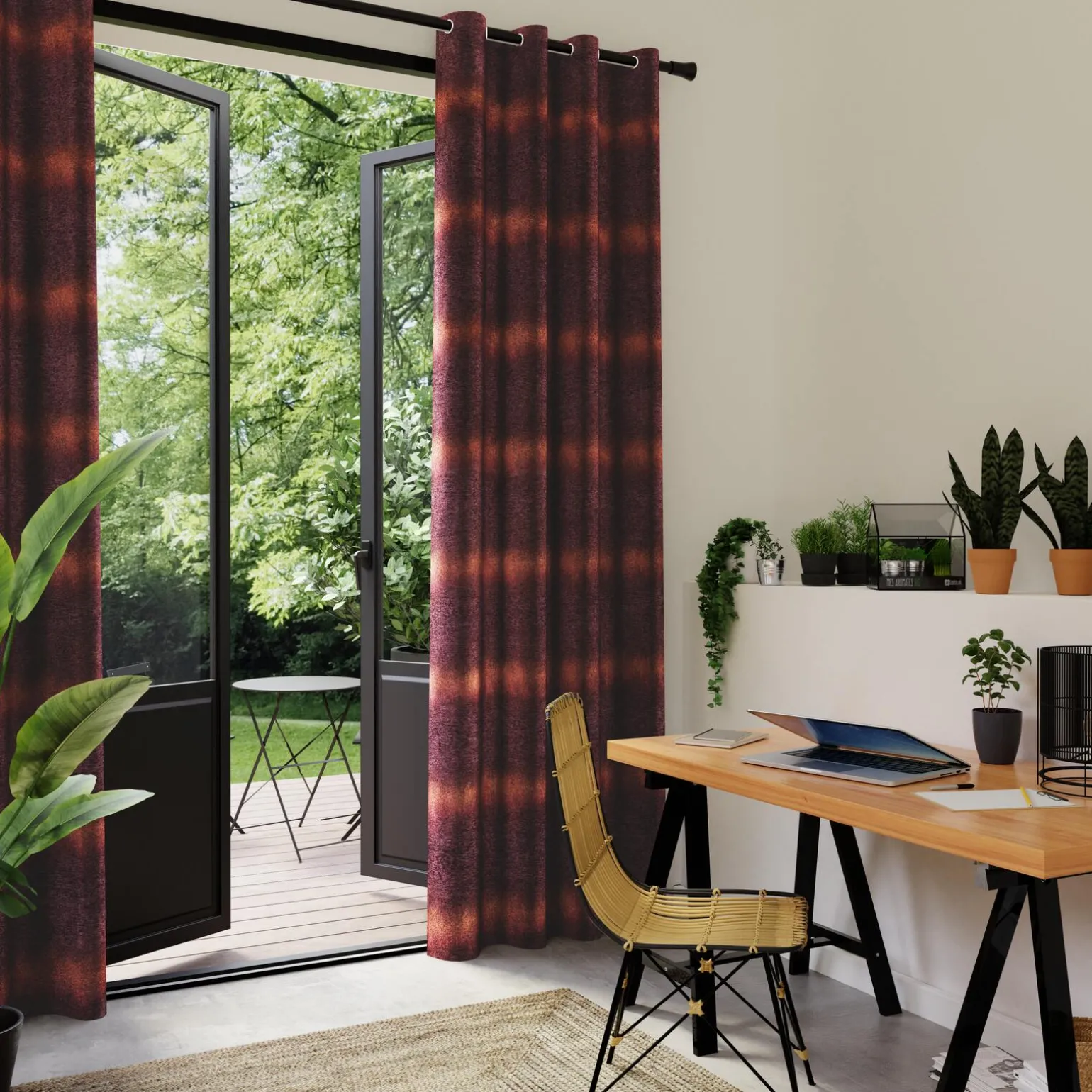 Rideau SFUMATO coloris chocolat 140 x 260 cm - 4MURS