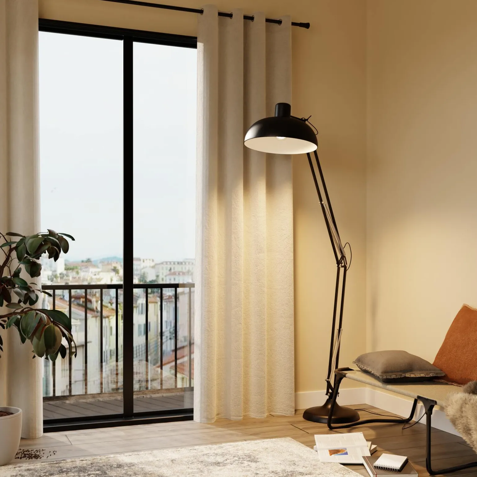 Rideau thermique BOSTON coloris écru 140 x 250 cm - 4MURS
