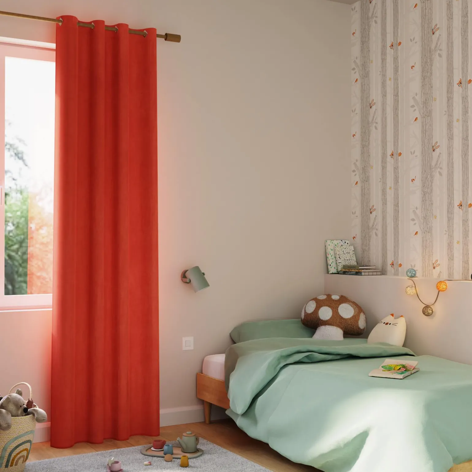 Rideau thermique STRADA coloris poterie 140 x 240 cm - 4MURS