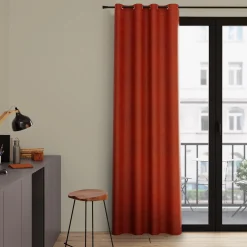 Rideau TRICTRAC coloris rouille 140 x 260 cm - 4MURS