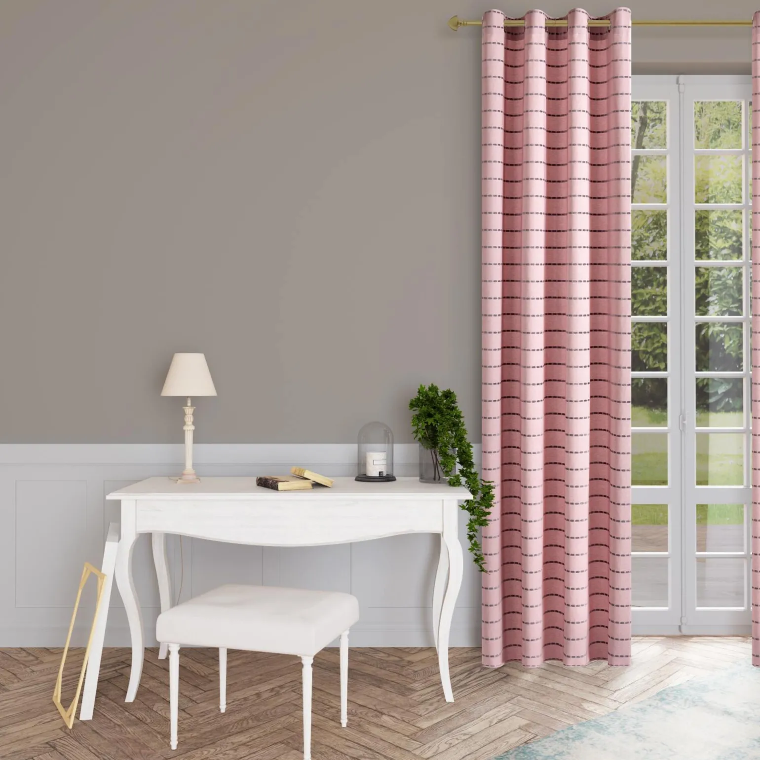 Rideau VALMONT coloris rose boudoir 140 x 240 cm - 4MURS