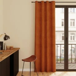 Rideau WALL STREET coloris roux 145 x 260 cm - 4MURS