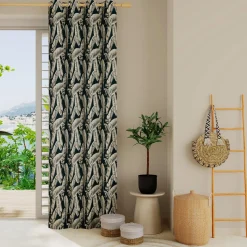 Rideau YAHO coloris bleu paon 140 x 260 cm - 4MURS