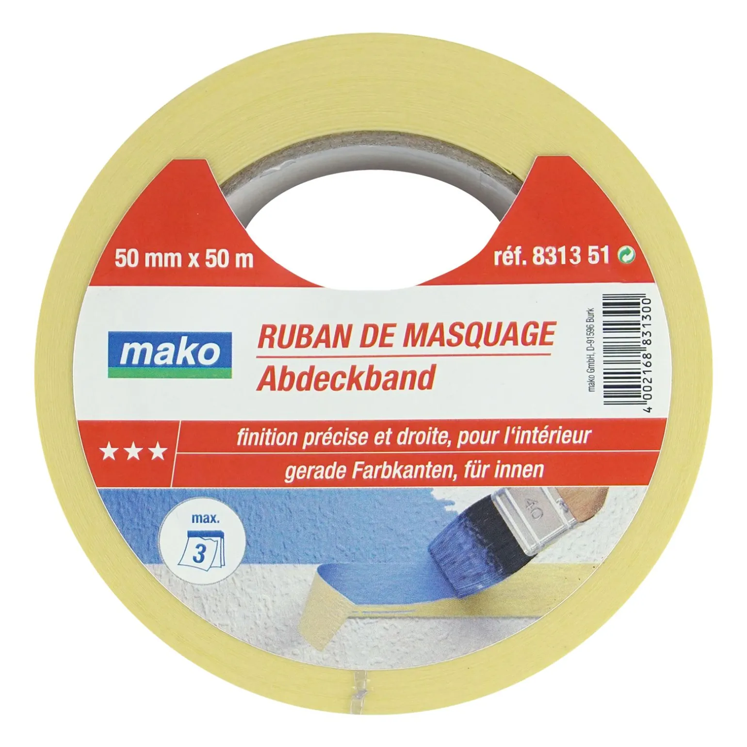 Ruban de masquage 50 mm - 4MURS
