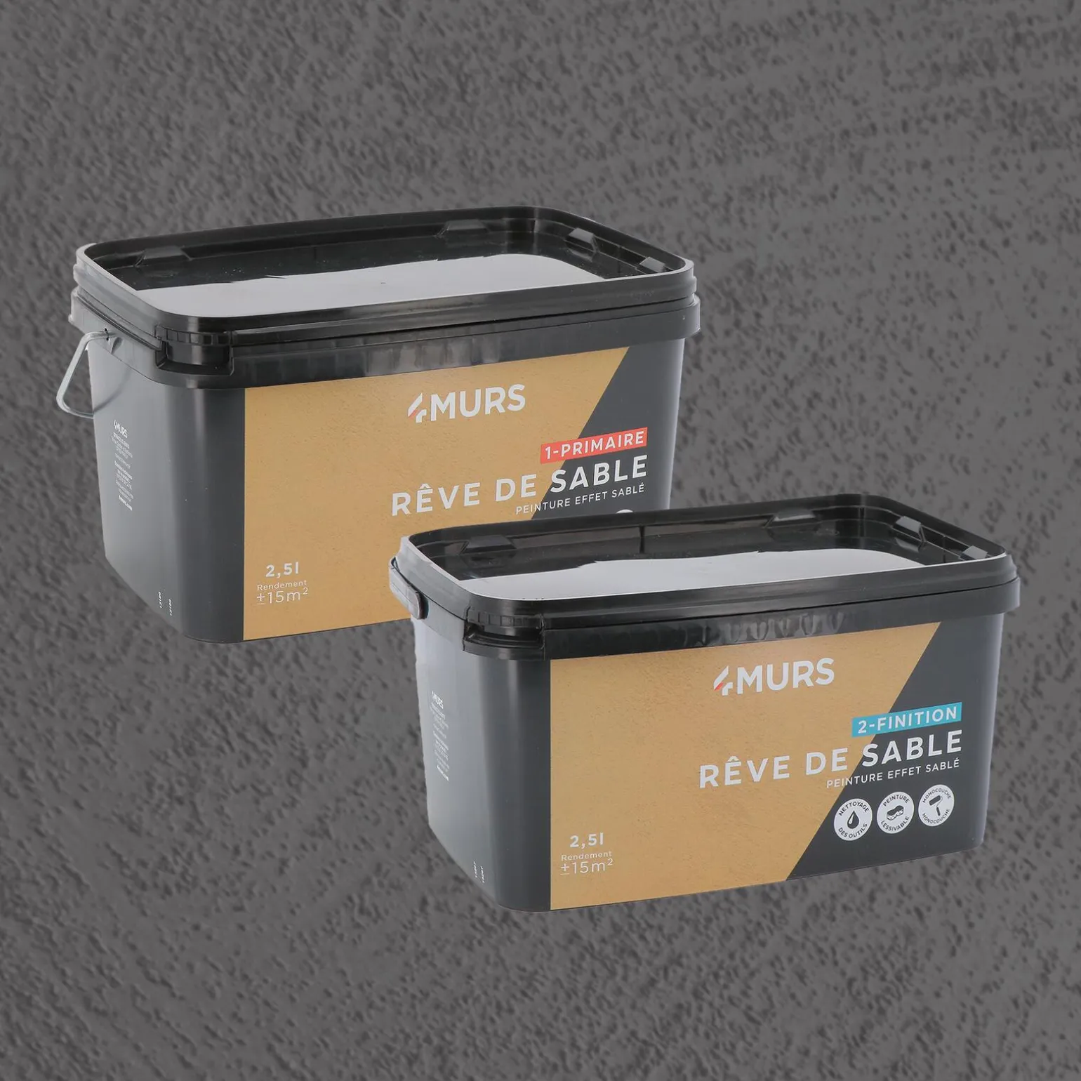 Rêve de sable Peinture Peinture asphalte + Primaire - 4MURS