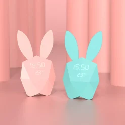 Réveil CUTTY CLOCK RABBIT coloris bleu - 4MURS