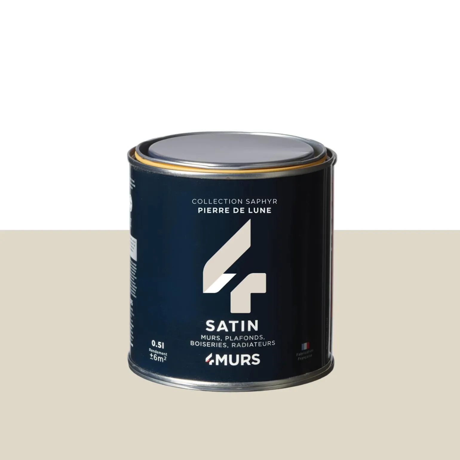 Saphyr Peinture Finition Peinture pierre de lune Satiné 0,5 L - 4MURS