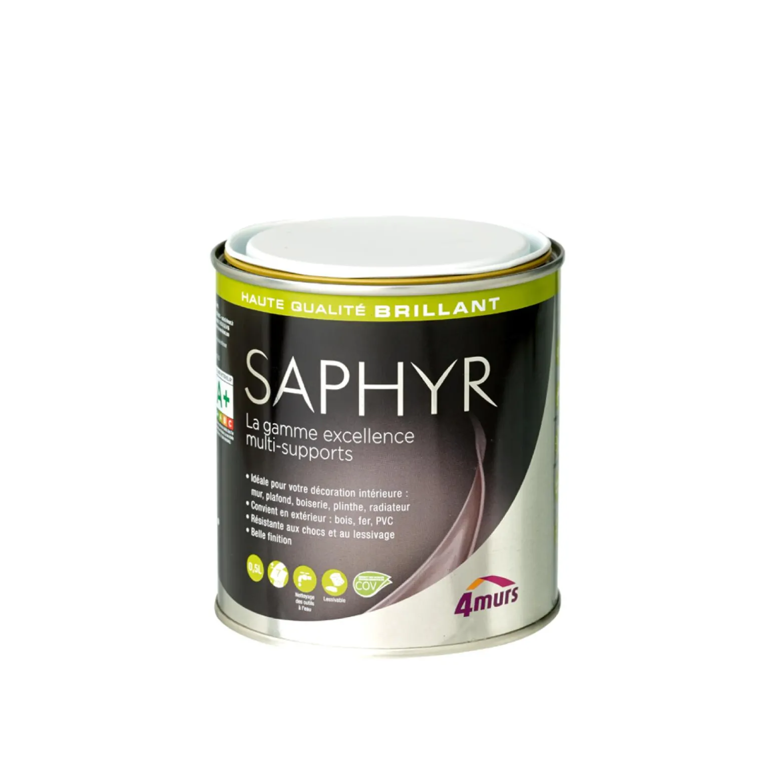 Saphyr Peinture Finition Peinture blanc Brillant 0,5 L - 4MURS