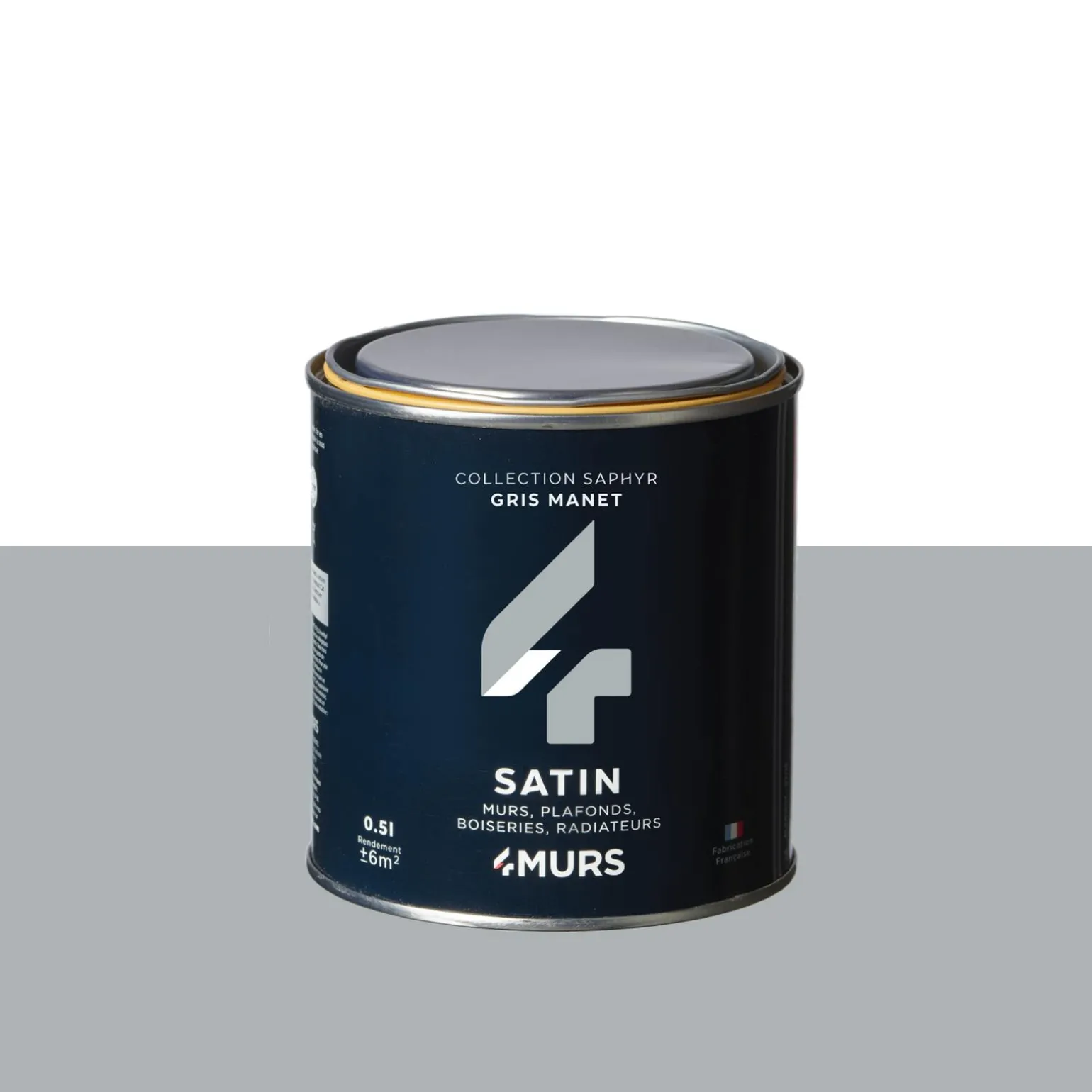 Saphyr Peinture Finition Peinture gris manet Satiné 0,5 L - 4MURS