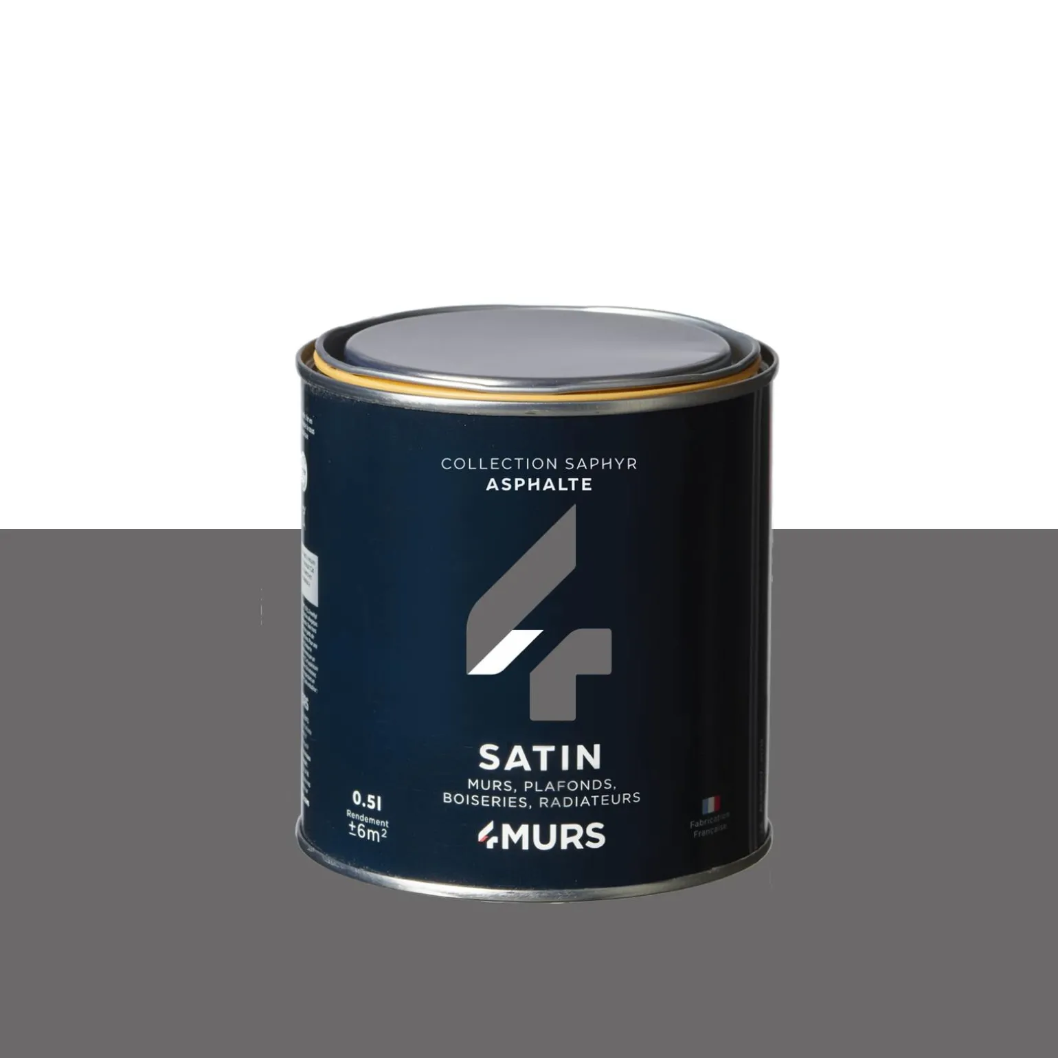 Saphyr Peinture Finition Peinture asphalte Satiné 0,5 L - 4MURS