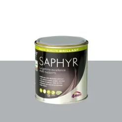 Saphyr Peinture Finition Peinture gris manet Brillant 0,5 L - 4MURS