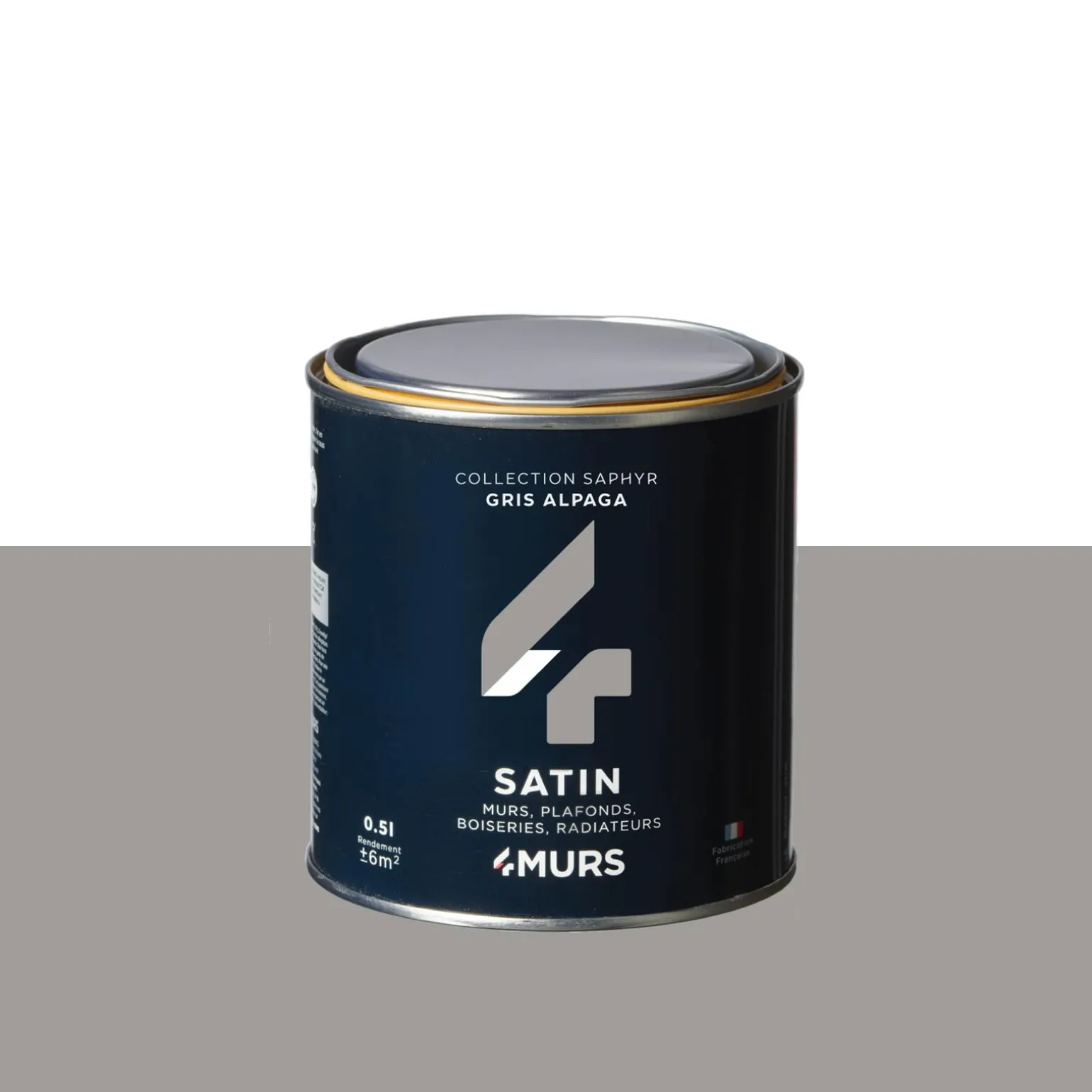 Saphyr Peinture Finition Peinture gris alpaga Satiné 0,5 L - 4MURS