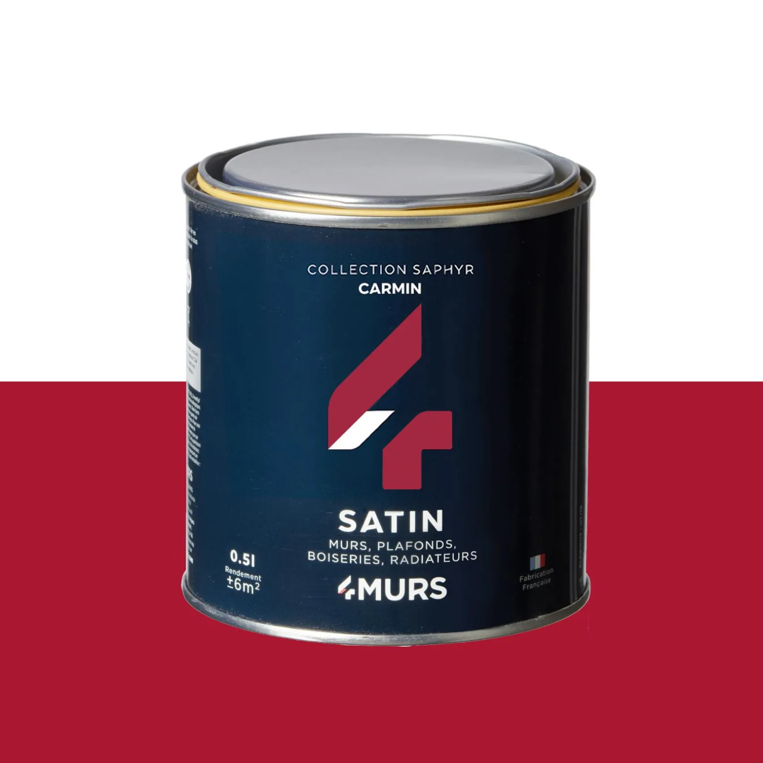 Saphyr Peinture Finition Peinture carmin Satiné 0,5 L - 4MURS