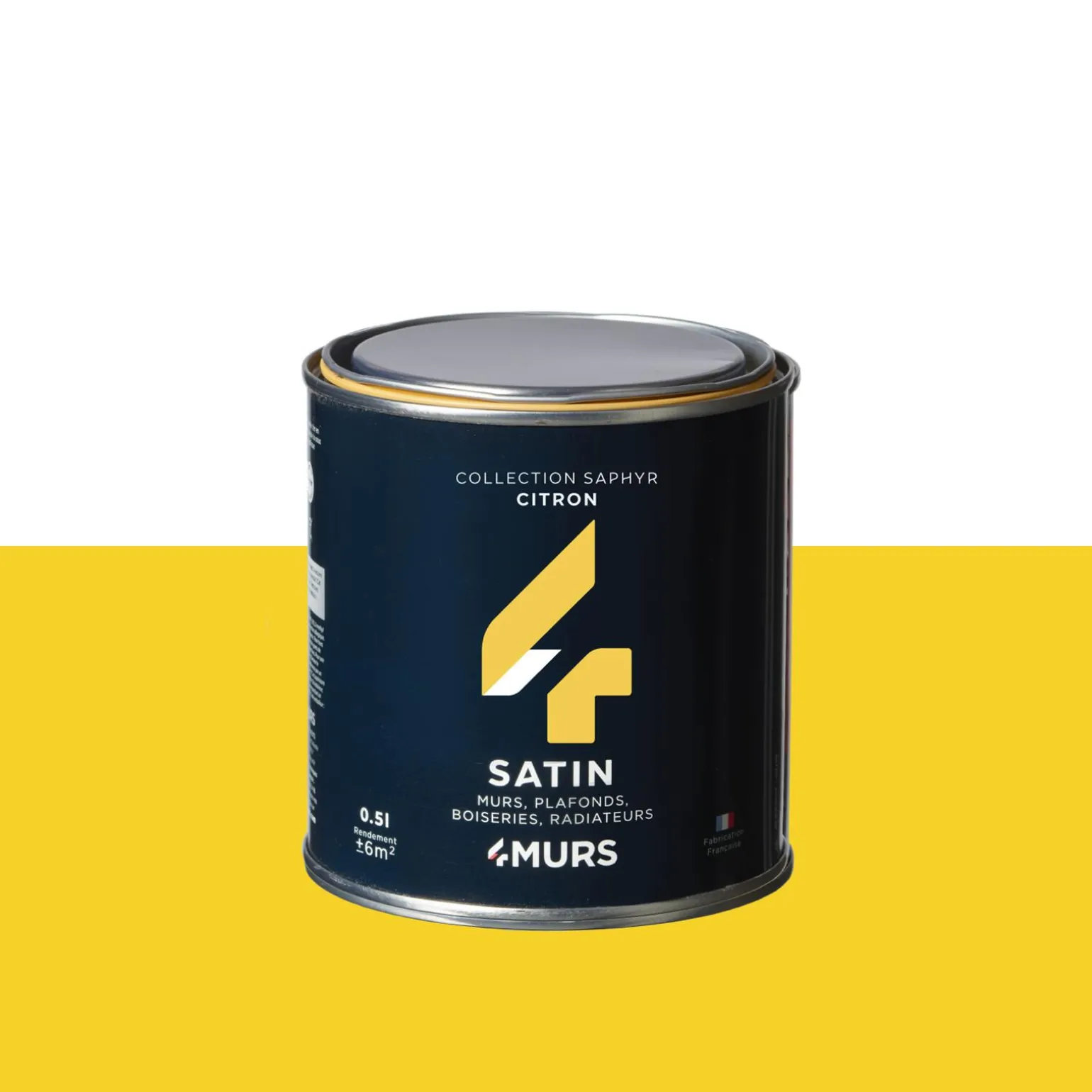 Saphyr Peinture Finition Peinture citron Satiné 0,5 L - 4MURS