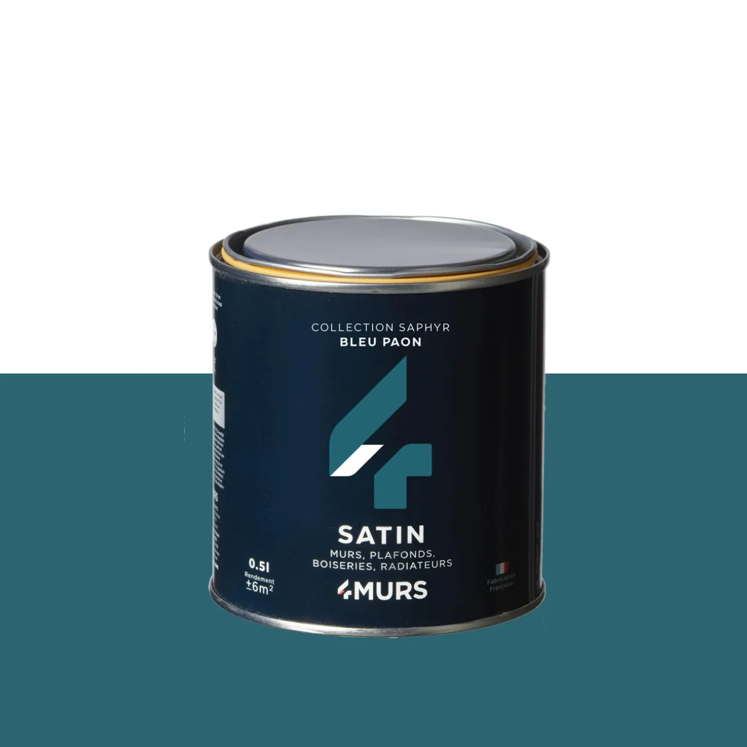 Saphyr Peinture Finition Peinture bleu paon Satiné 0,5 L - 4MURS