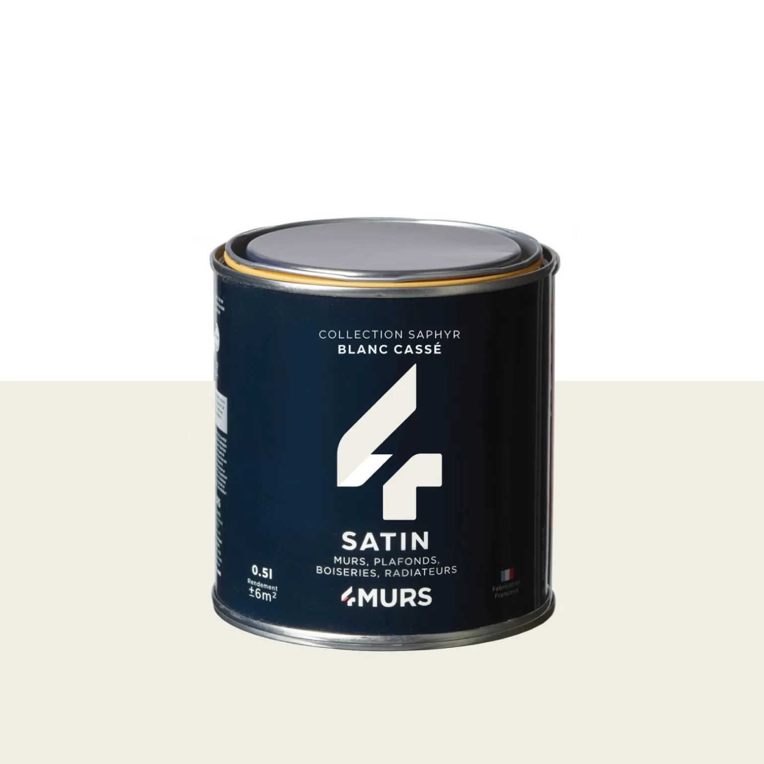 Saphyr Peinture Finition Peinture blanc cassé Satiné 0,5 L - 4MURS
