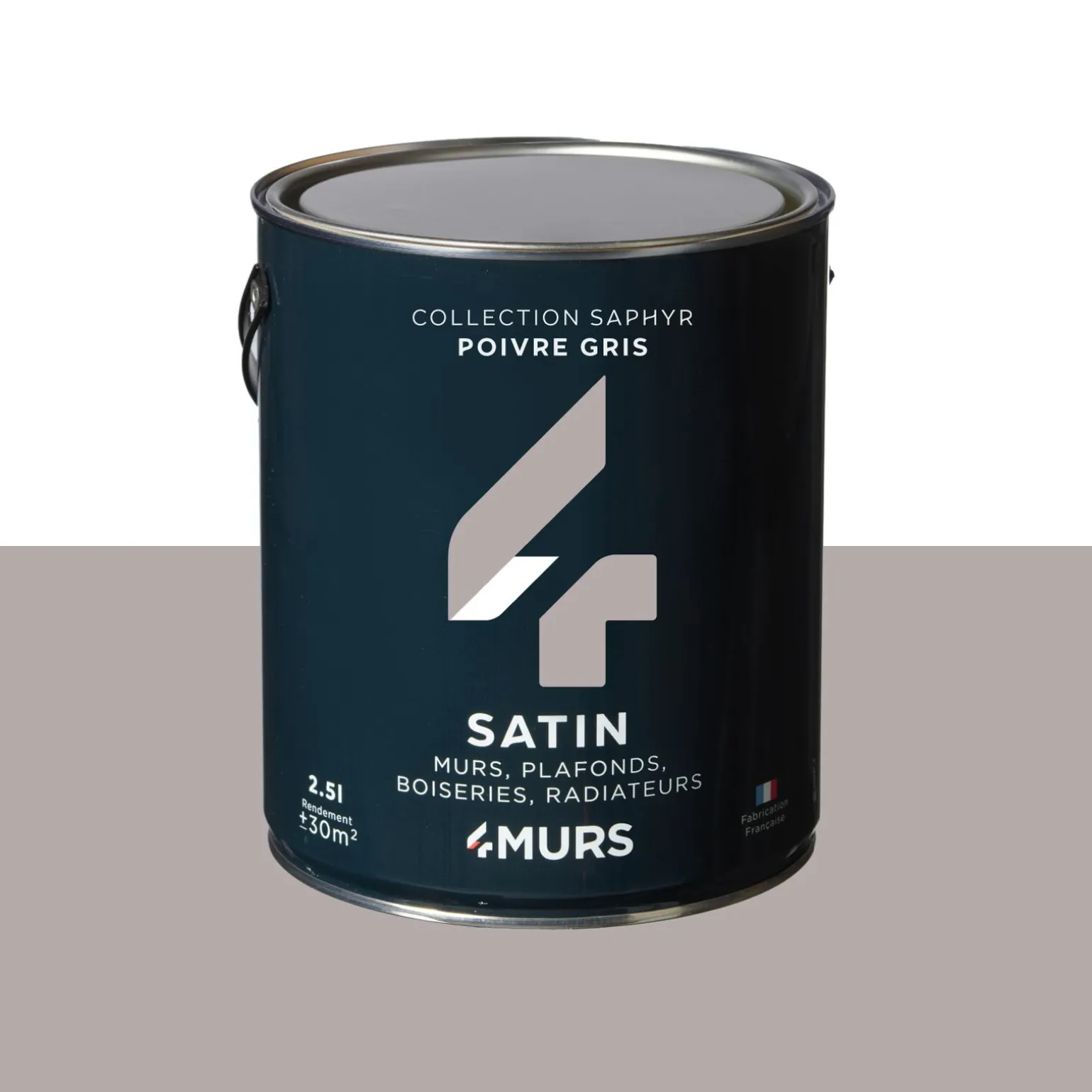 Saphyr Peinture Multi-supports Peinture poivre gris Satiné - 4MURS