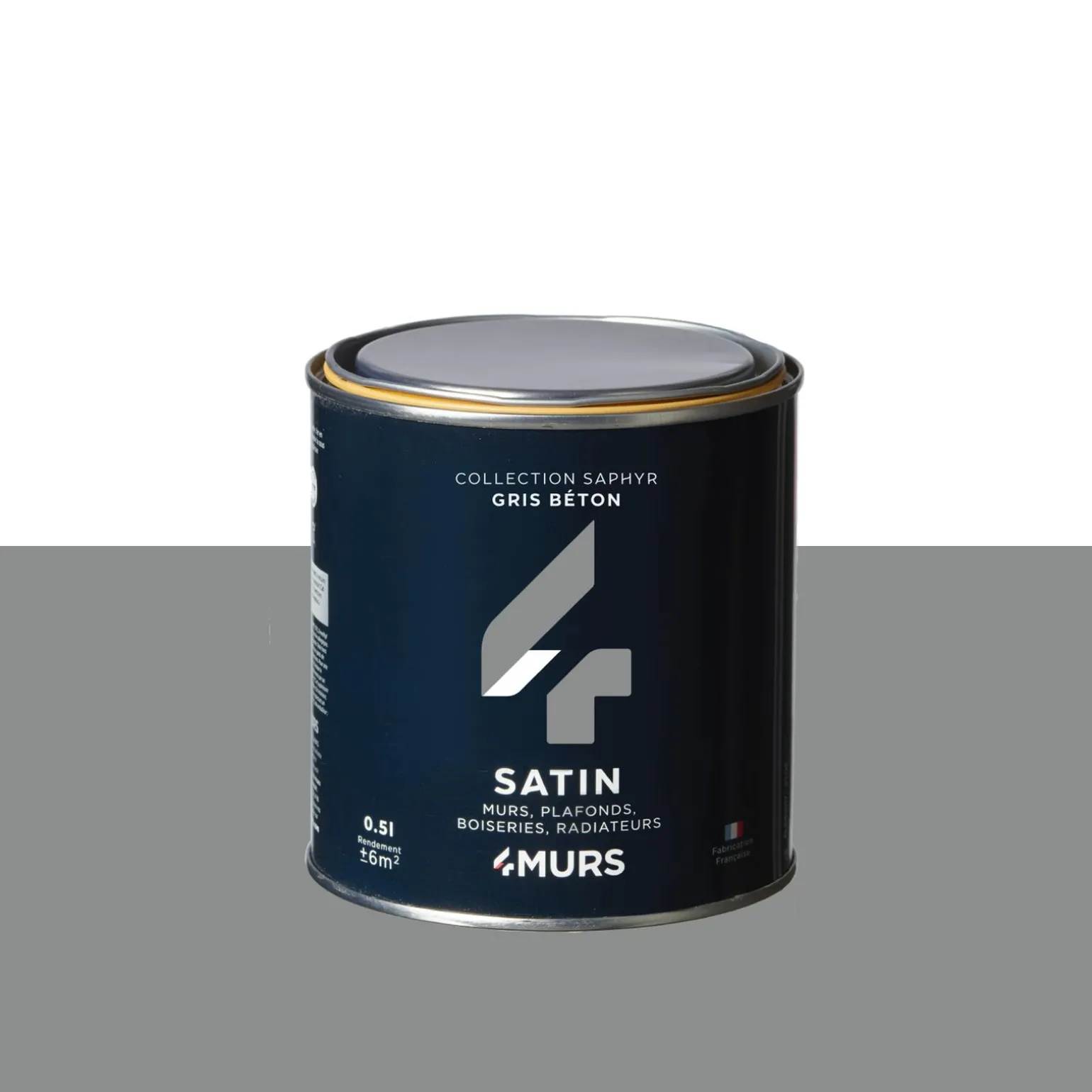 Saphyr Peinture Peinture gris béton Satiné 0,5 L - 4MURS