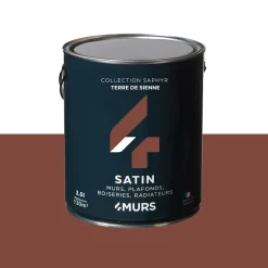 Saphyr Peinture Peinture terre de sienne Satiné 2,5 L - 4MURS