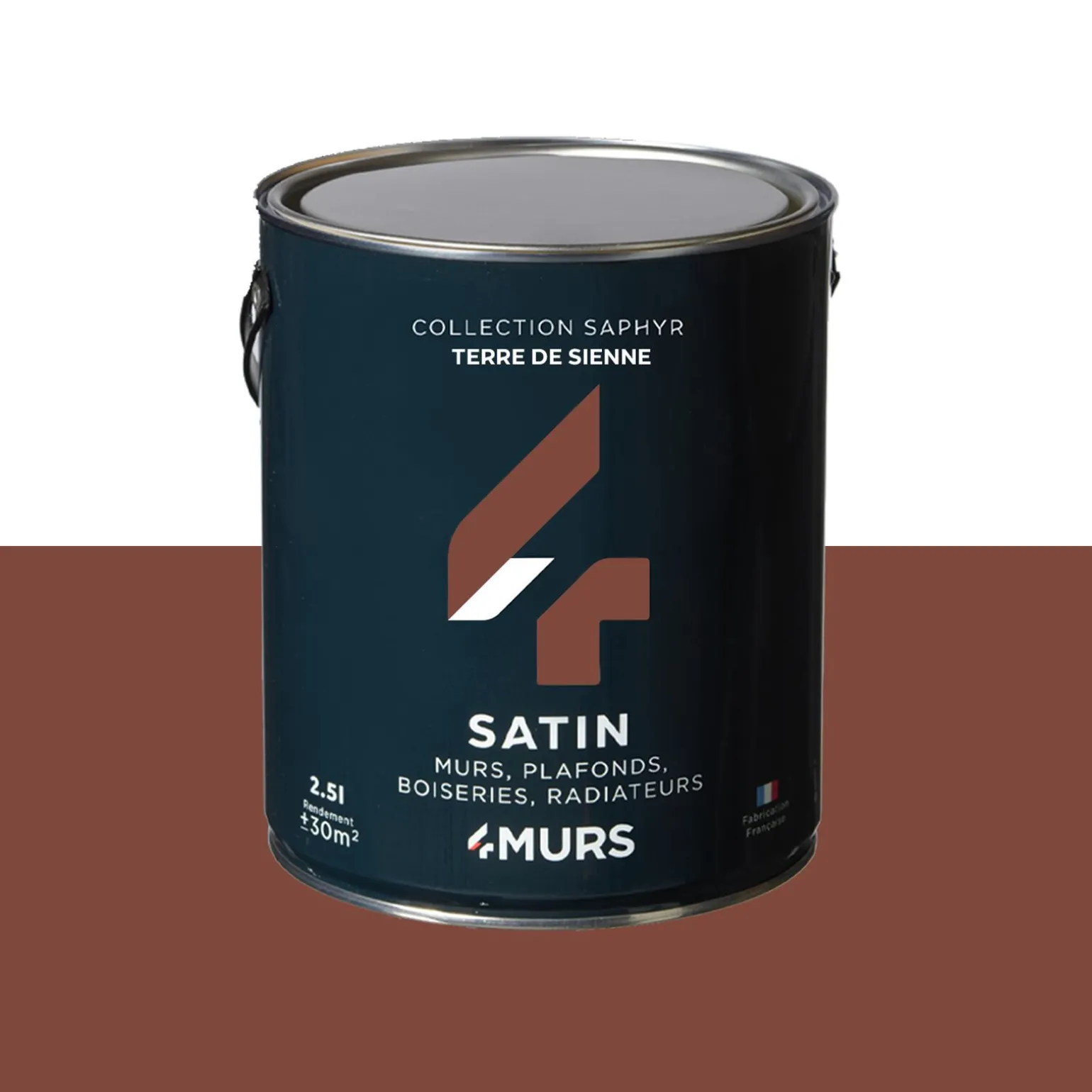 Saphyr Peinture Peinture terre de sienne Satiné 2,5 L - 4MURS